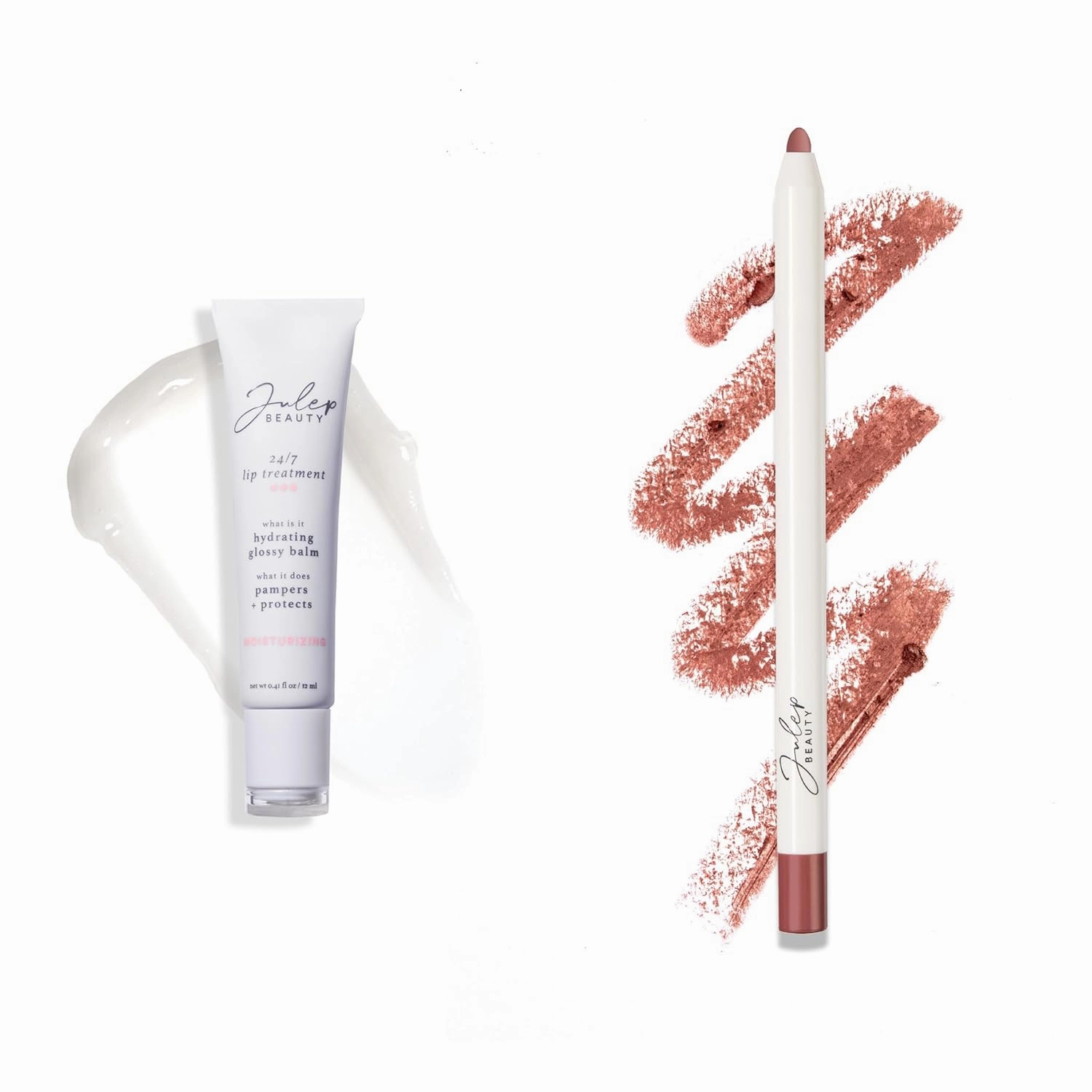 Julep WIth a Trace Retractable Creamy Long-Lasting Lip Liner   24/7 Lip Treatment - Hydrating Lip Balm and Lip Sleeping Mask
