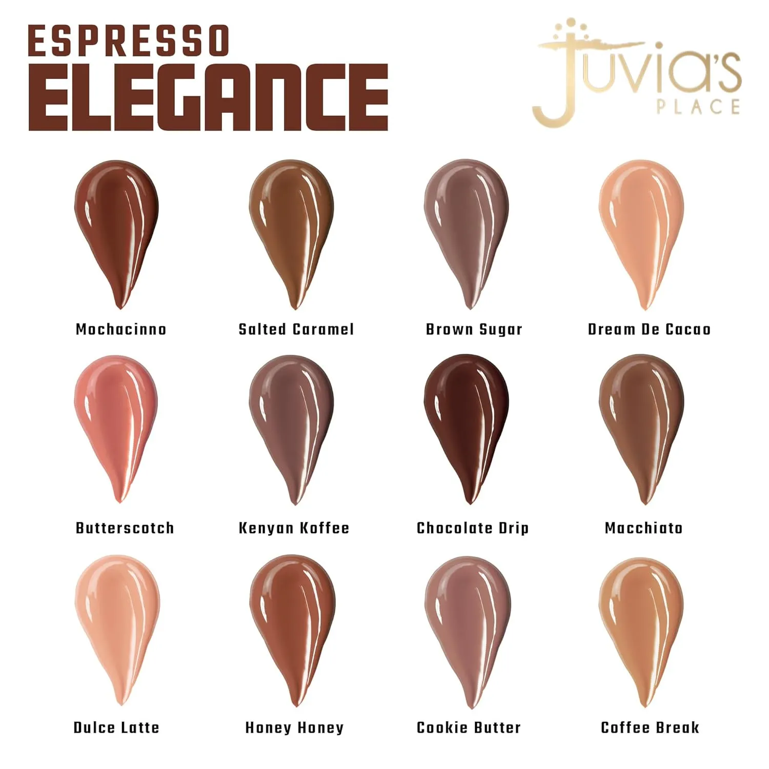 Juvia's Place Coffee Shop Lip Gloss - Cream de Cacao - Hydrating Butter Lip Gloss for Women, Long-Lasting Shine, Moisturizing Glass-like Finish, Plumping Non-sticky Lip Gloss, Suitable for every vibe