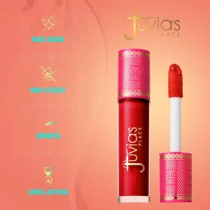 Juvia's Place Lip Gloss Reflect Culture,Rich, Blue-Tones Red The Reds & Berries, Long Lasting Hydrating,16 oz,