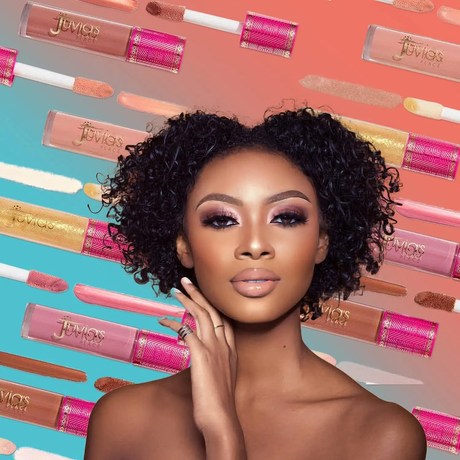 Juvia's Place Lip Gloss Reflect Culture,Rich, Blue-Tones Red The Reds & Berries, Long Lasting Hydrating,16 oz,