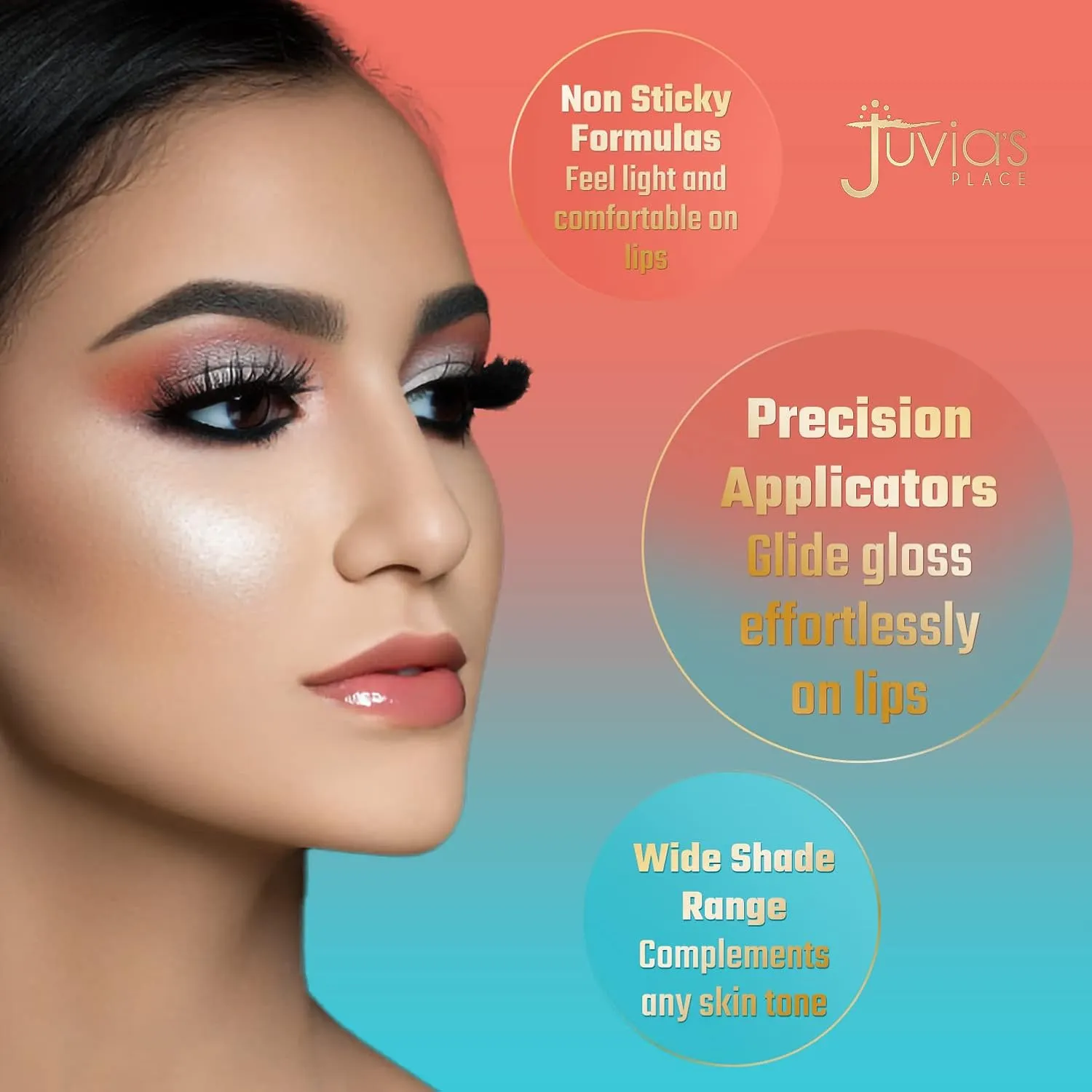 Juvia's Place Lip Gloss Reflect Culture,Rich, Blue-Tones Red The Reds & Berries, Long Lasting Hydrating,16 oz,