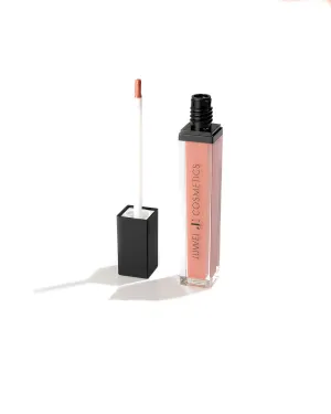Juwel Cosmetics Luminizing Lip Gloss, Tinted Lip Gloss for Dry Lips, Smooth Finish Moisturizing Lip Gloss with Beeswax, Castor Oil and Vitamin E, Vegan, Tease