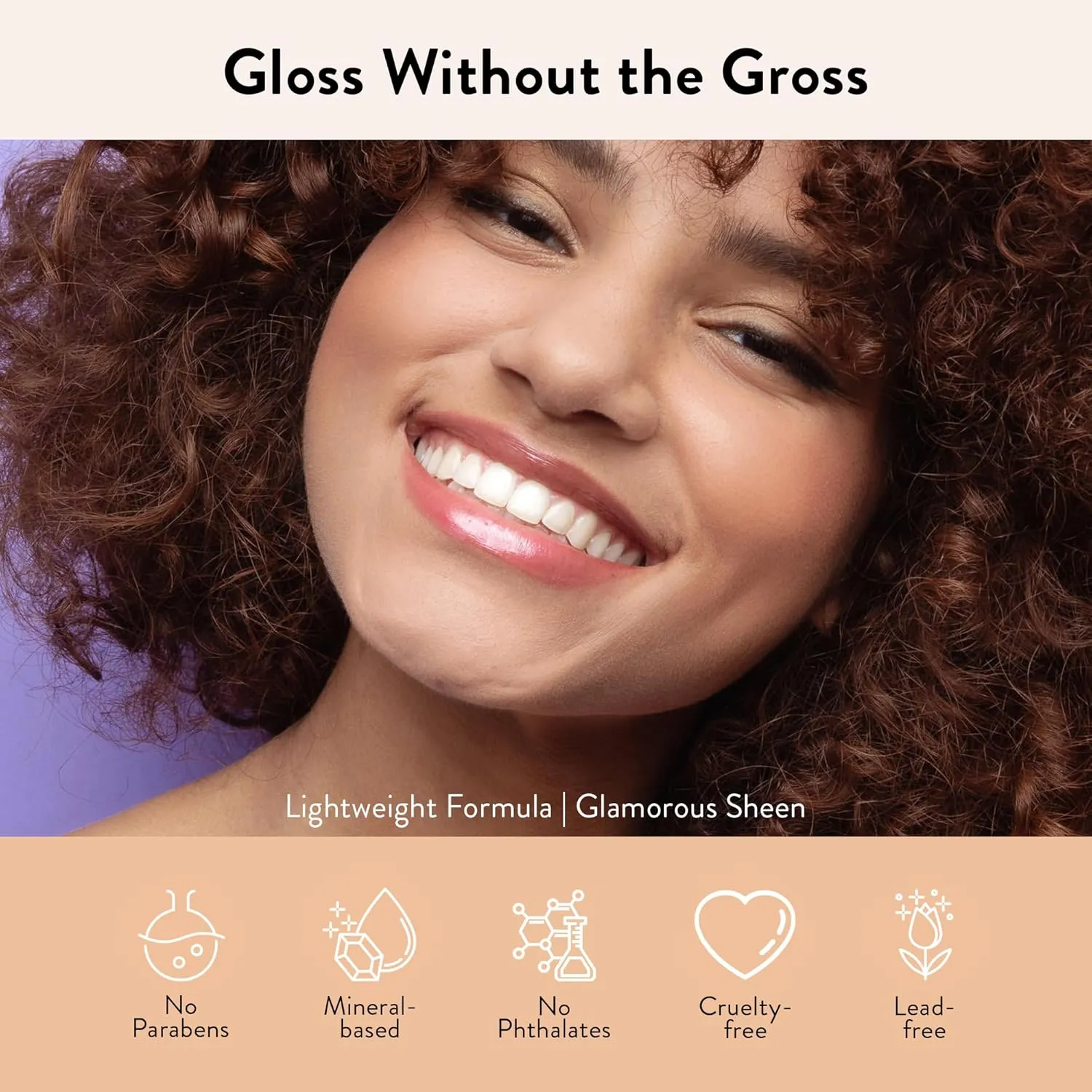 Juwel Cosmetics Luminizing Lip Gloss, Tinted Lip Gloss for Dry Lips, Smooth Finish Moisturizing Lip Gloss with Beeswax, Castor Oil and Vitamin E, Vegan, Tease