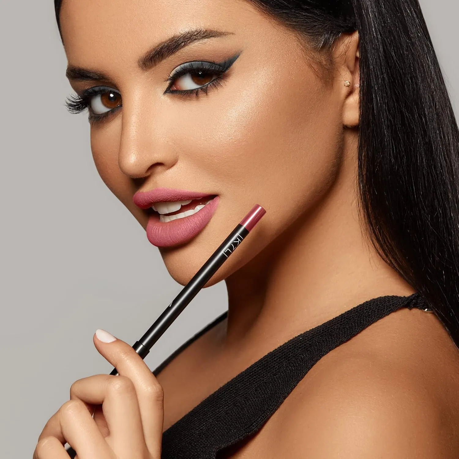 K7L Dark Pink Lip Crayon (Vegan) - Long Lasting and Waterproof - Buff