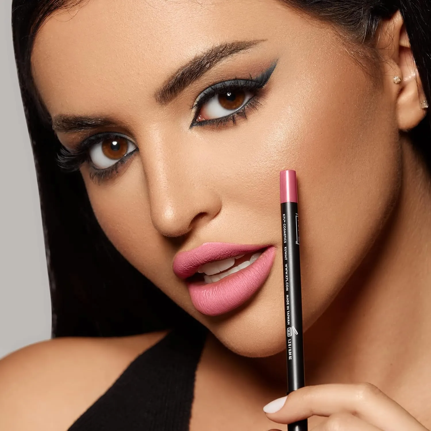 K7L Light Pink Lip Crayon (Vegan) - Waterproof and Smudge-Proof Rose
