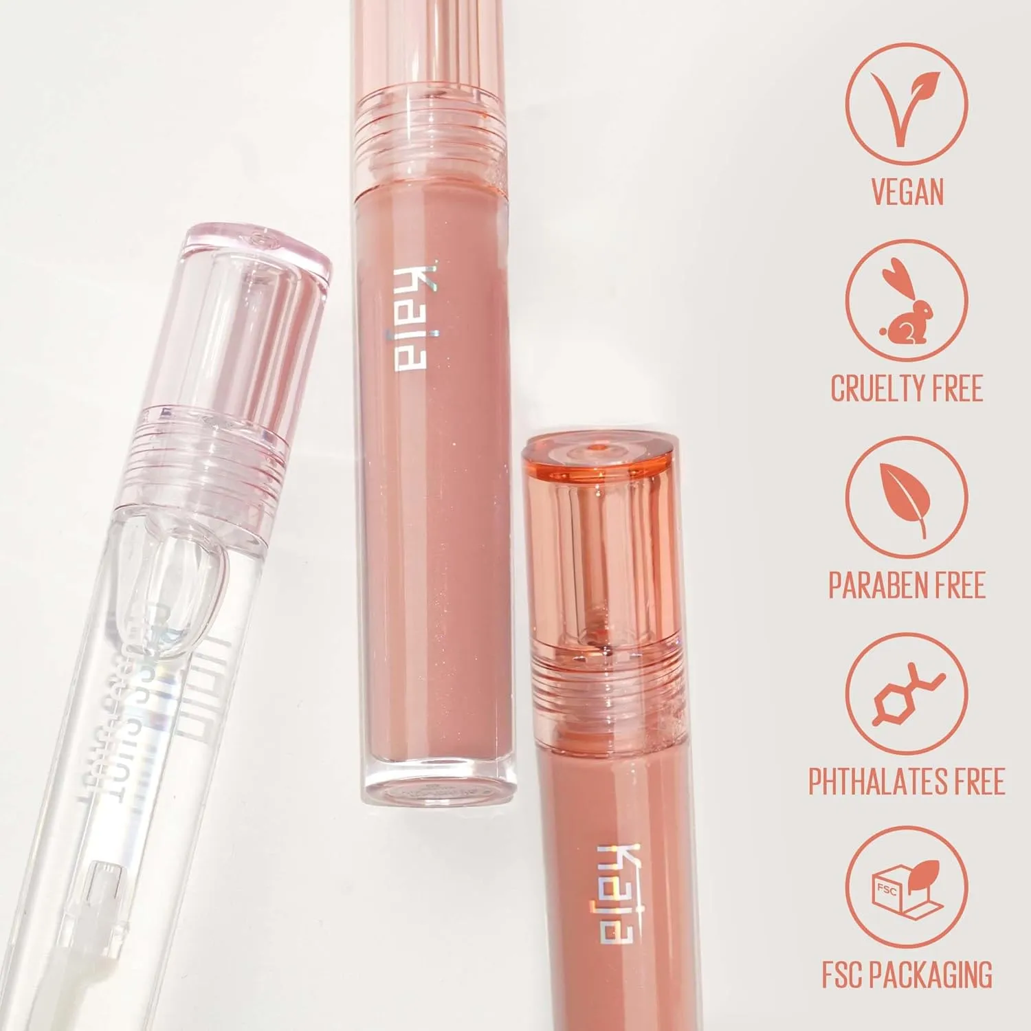 Kaja Lip Gloss - Gloss Shot | with Jojoba Oil, Tinted Shimmer, Hydrating, Non-sticky, Juicy, Nude, Plumper Looking Lips, 02 Milk Tea, 0.14 Fl Oz