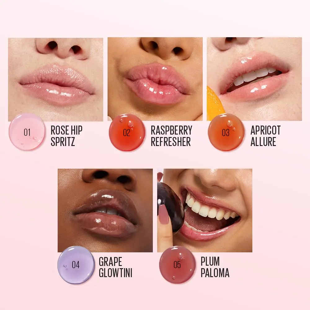 Kaja Lip Plumping - Juicy Glass 08 Cherry Cola | Hydrating, Feel Plumped and Lightweight with Vitamin Tree Fruit Oil, Vegan, Cruelty-Free, Clear Tint Stain Shine Gloss Plumper, Long Lasting