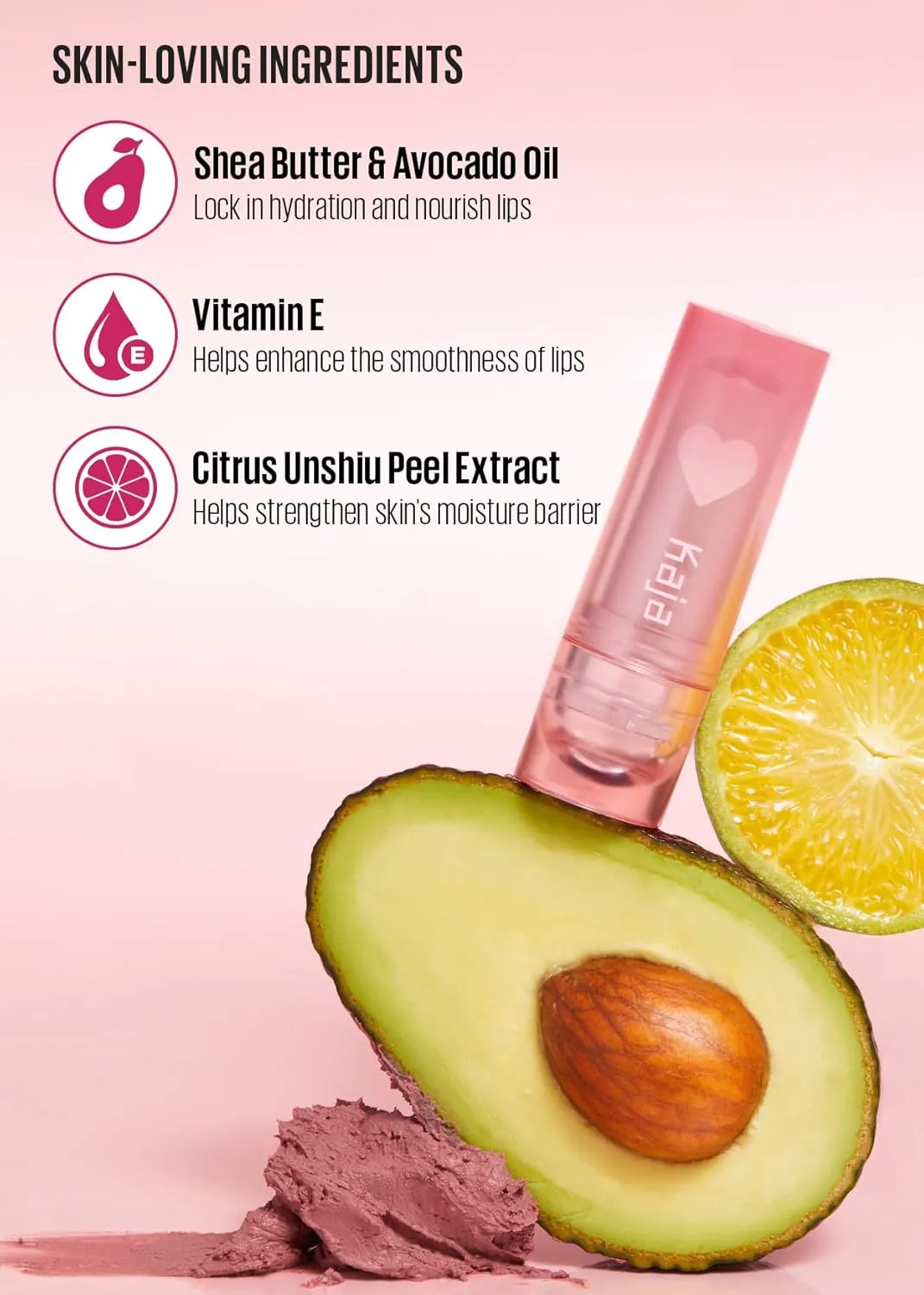 Kaja Love Blur Lip Balm - 06 Affection | Soft & Comfort Semi-Matte Blurring Daily Color Lip Balm | Shea Butter, Avocado Oil, Citrus Unshiu Peel Extract, Vitamin E Infused |4g / 0.14oz.