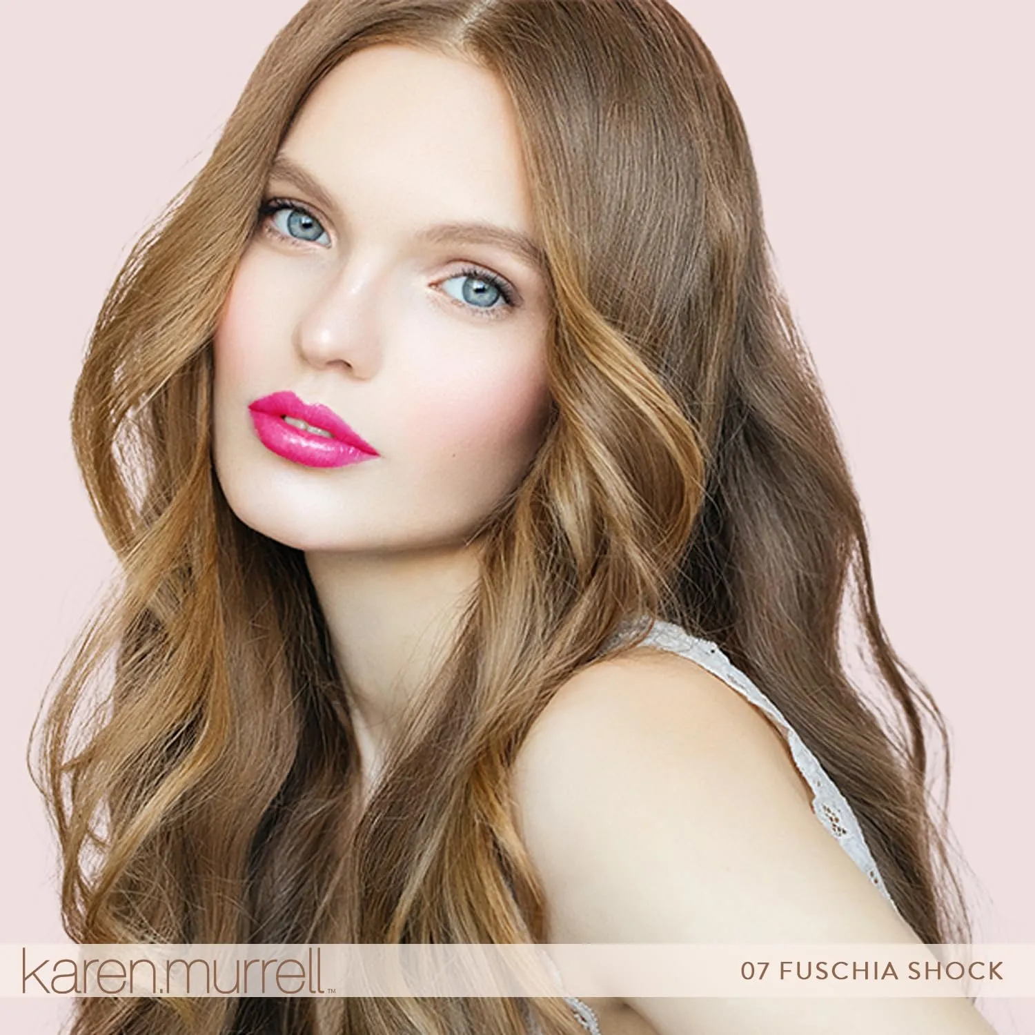 Karen Murrell - Natural Lip Stick 07 Fuchsia Shock - Pink Lipstick - Matte Finish, 100% Natural Ingredients, Moisturizes & Hydrates Lips - Paraben & Cruelty Free
