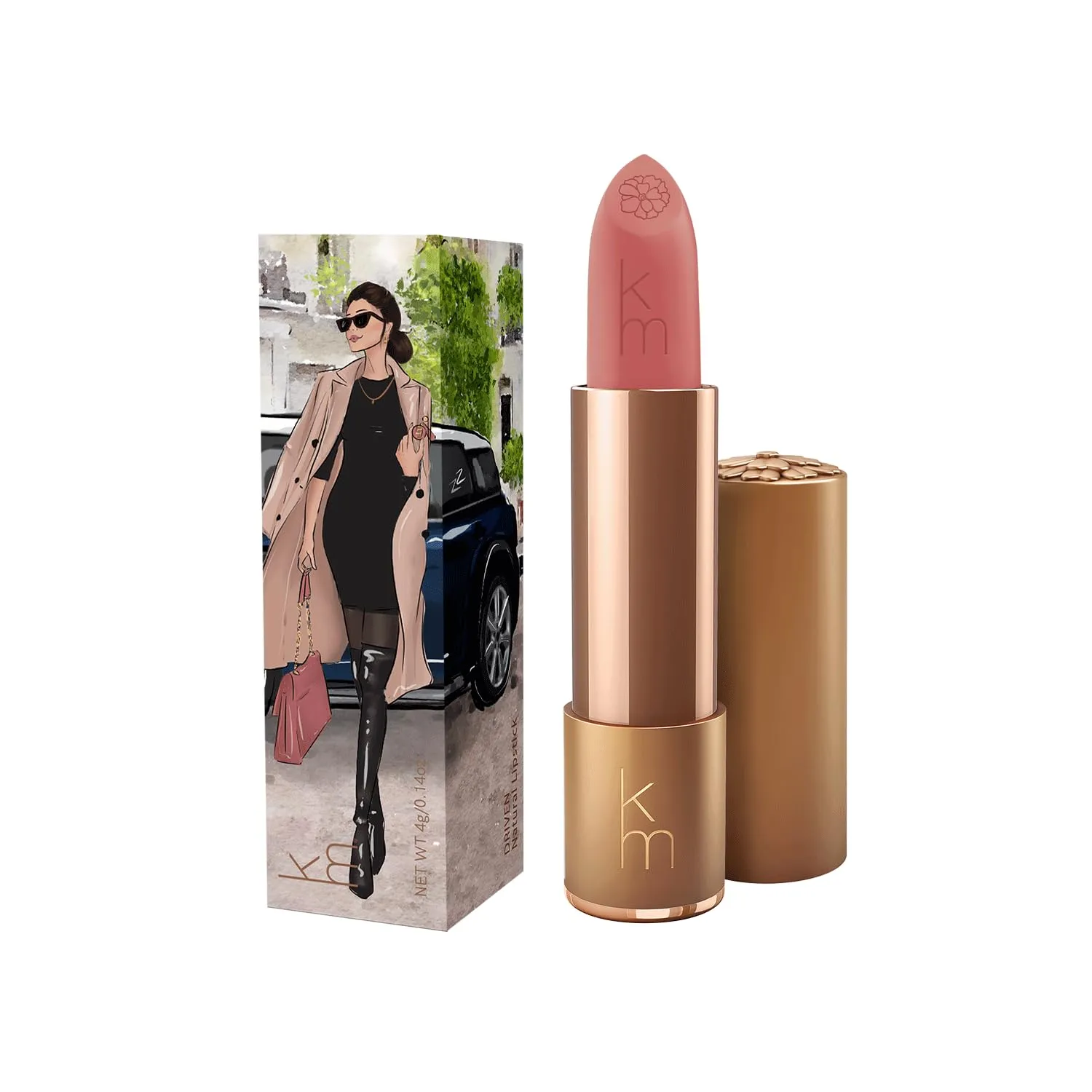 Karen Murrell - Natural Lip Stick - Lipstick 30 Driven - Nude Lipstick - Matte Finish, 100% Natural Ingredients, Moisturizes & Hydrates Lips - Paraben & Cruelty Free