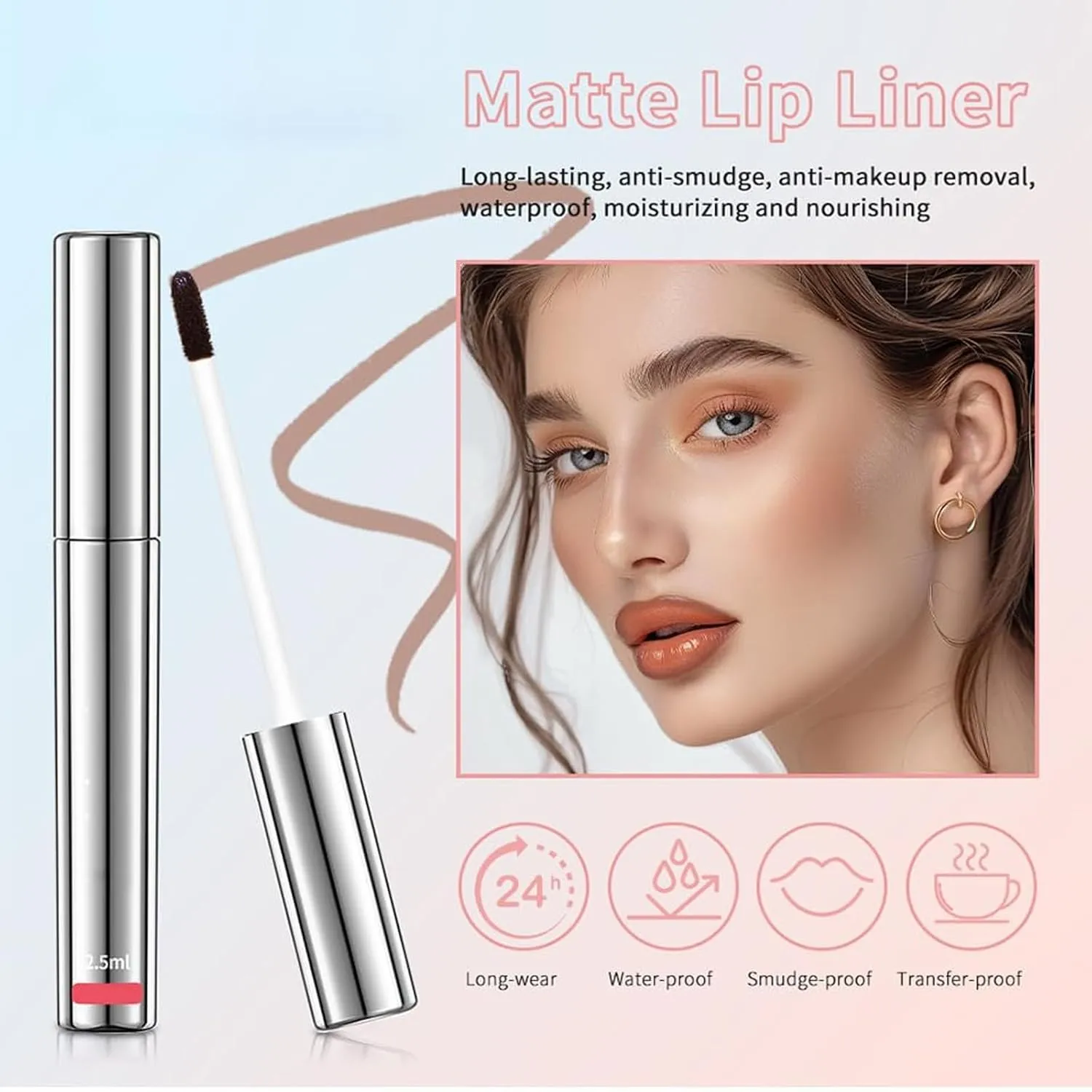 Kassaria Lip Stain, LipStain Long Lasting Waterproof, Transfer Proof, Peel off LipStain Long Lasting (01#Rose Pink)
