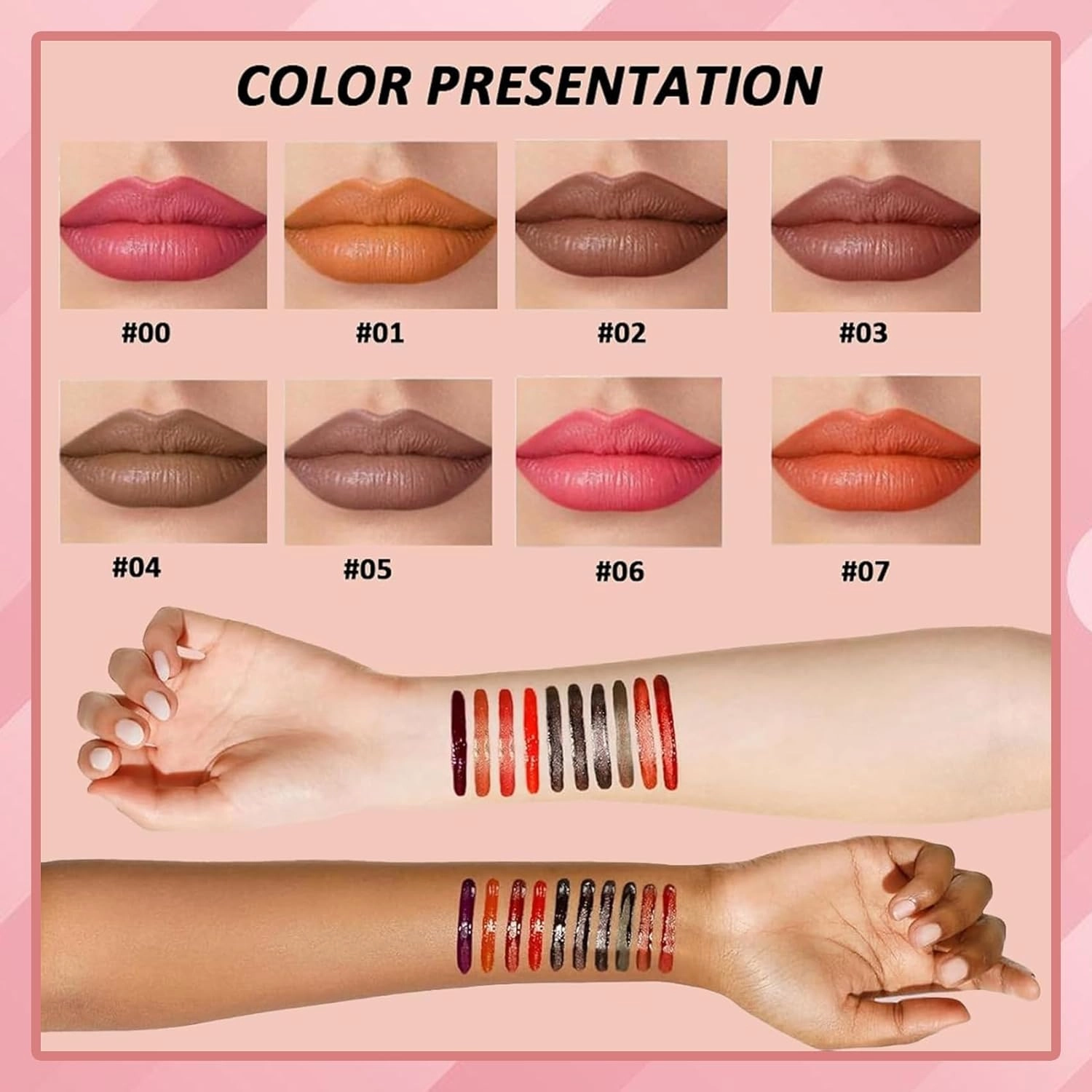 Kassaria Lip Tattoo, 8 Color Bundle - Kissvault Lip Tattoo, Transfer Proof Lipstain (2PCS-G)