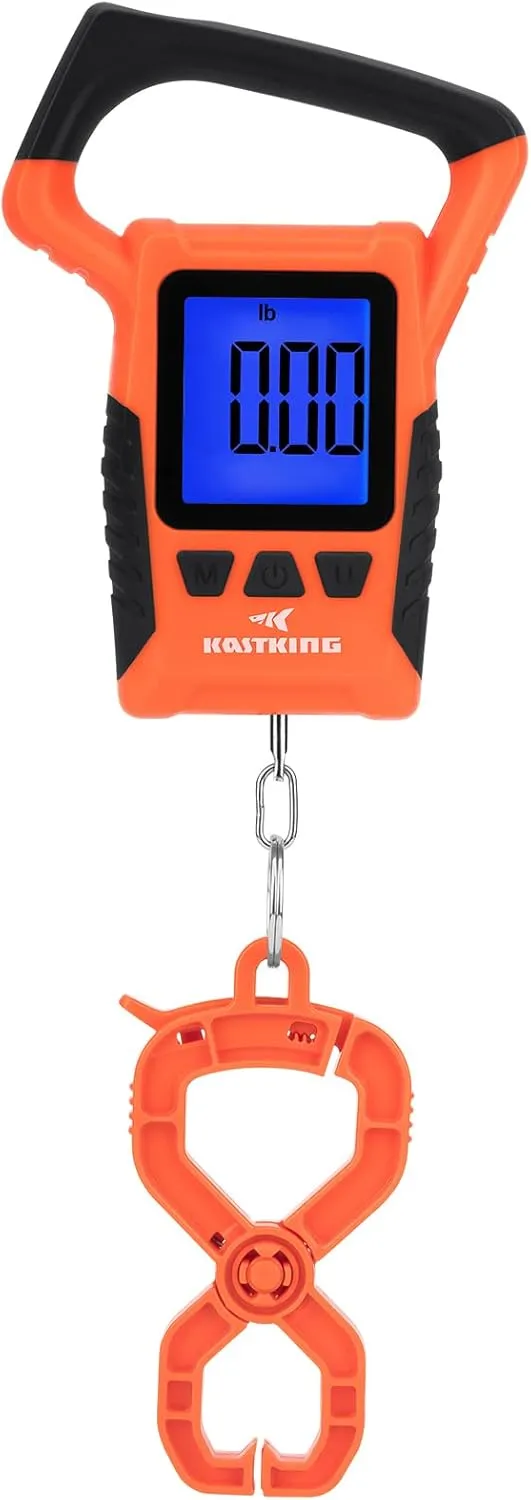 KastKing Fish Scale, WideView Floating Waterproof Digital Scale, 2.5” Large LCD Display, 110lb Capacity, Multi-Mode Pound/Ounces & Kilograms, Stores up to 9 Weights, Fishing Gifts for Men