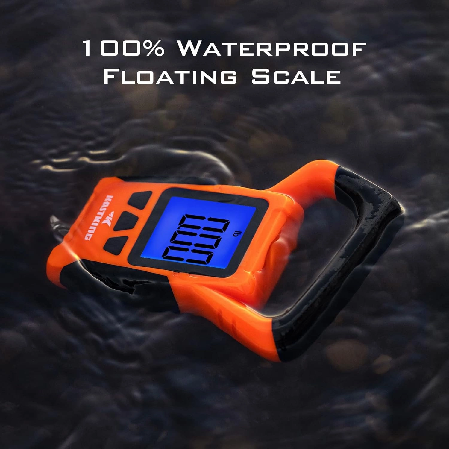 KastKing Fish Scale, WideView Floating Waterproof Digital Scale, 2.5” Large LCD Display, 110lb Capacity, Multi-Mode Pound/Ounces & Kilograms, Stores up to 9 Weights, Fishing Gifts for Men