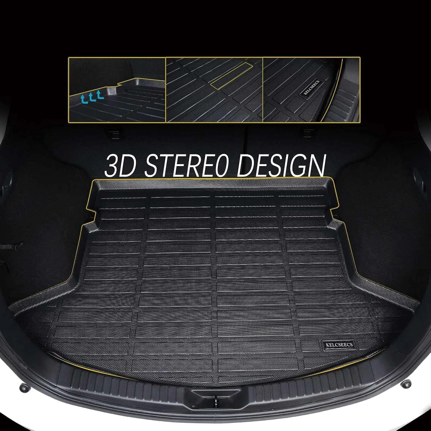 KELCSEECS Floor Mats & Cargo Liner Custom for Nissan Altima 2019-2024 All Weather Protection TPE Floor Liners Front& Rear Row Full Set Accessories Black