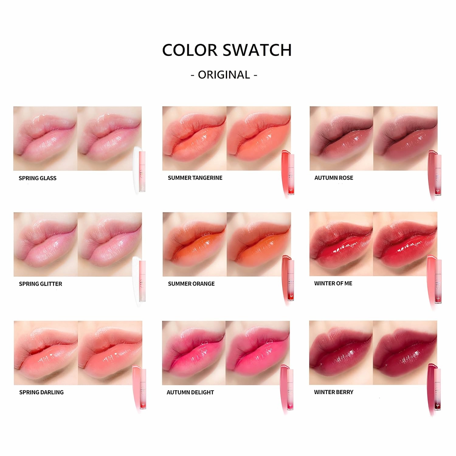 keybo Lip Plumper Dotom Lip Plus 16 Colors, 3 Steps Extreme Plumping Clear Lip Gloss by Essence Lip Care Oil & 16 Color Tints from Korean Makeup (07. Autumn Rose)