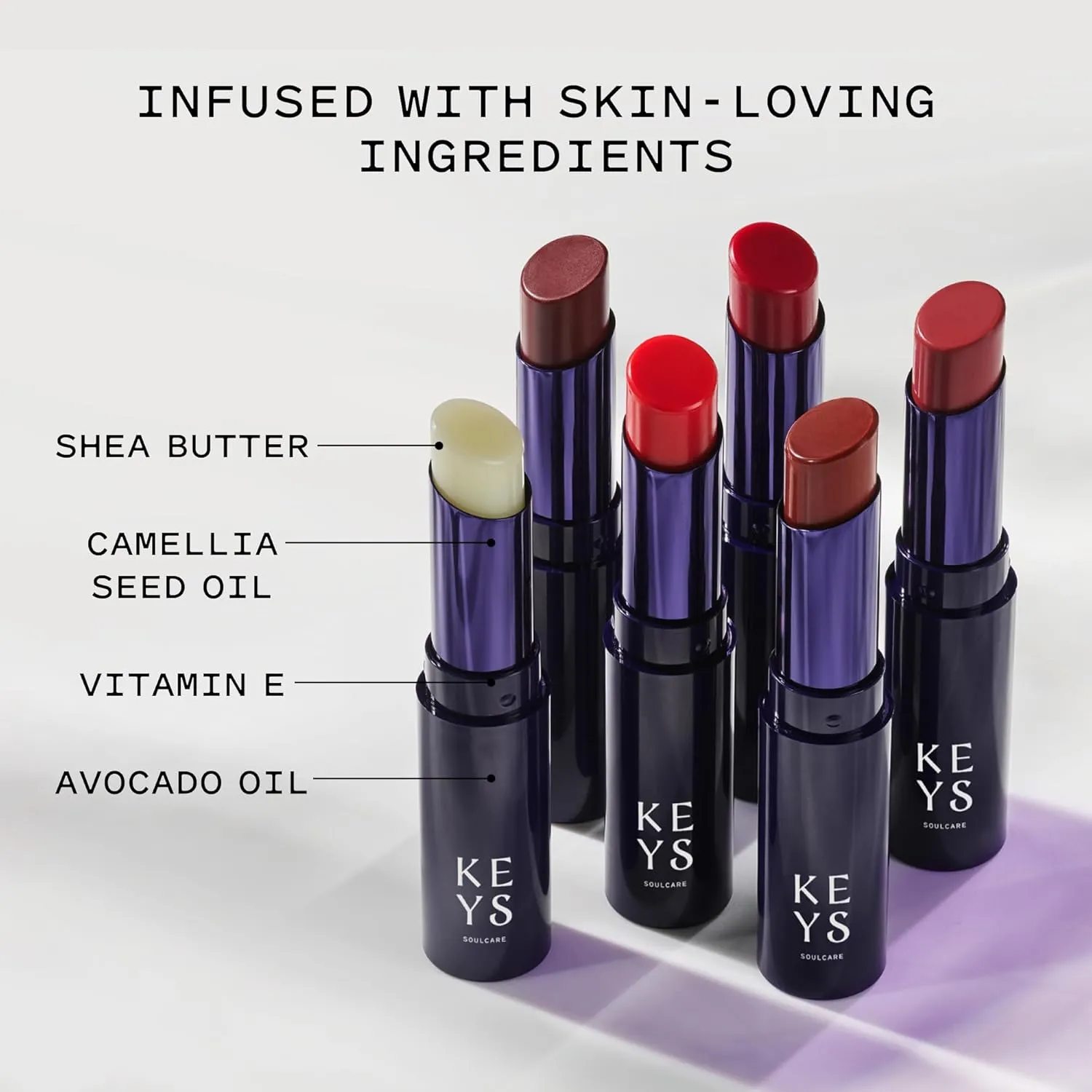 Keys Soulcare Comforting Tinted Lip Balm with Avocado Oil, Moisturizes, Smooths & Softens, Sheer Color, Smooth Silky Formula, Cruelty-Free 0.1 Oz