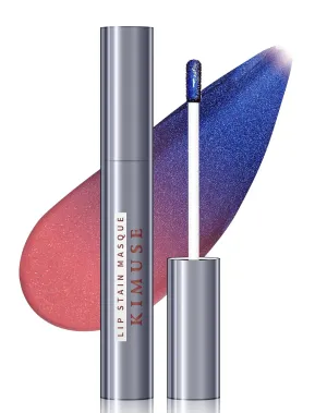 KIMUSE Lip Stain Masque, Lip Stain Peel Off Long-Lasting, Hydrating & Smudge-Proof Lip Color with Highly Pigmentation, Natural Matte Finish Peel Off Lipstains, Vegan Formula