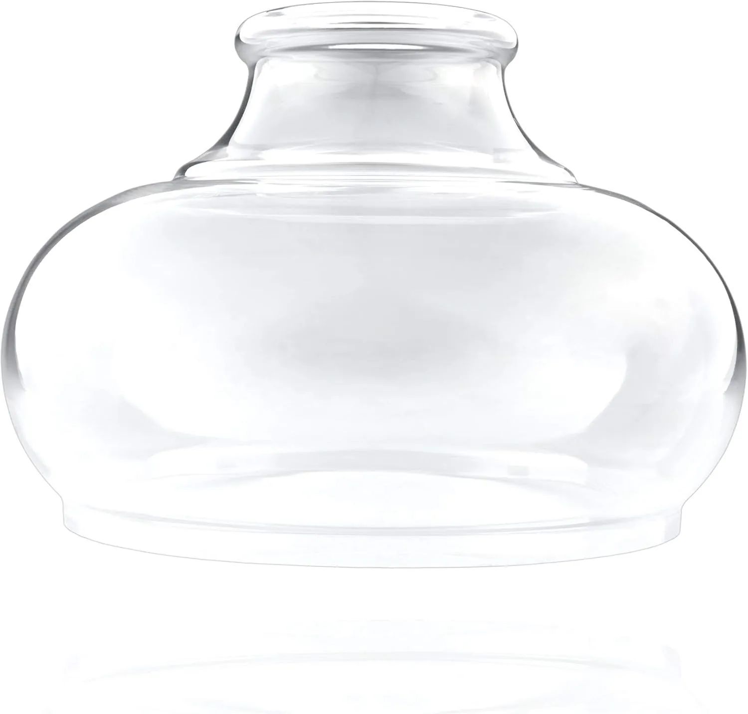 Kira Home Harlow 9" Glass Shade, Clear Replacement Glass, 1-5/8" Fitter Opening for Threaded Medium Base Socket, 6" x 9", 1-Pack