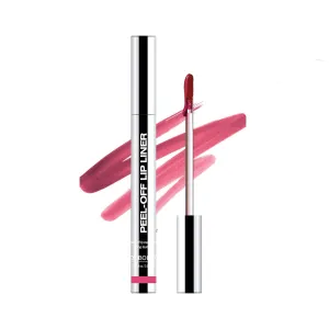 KissVault Lip Tattoo, Lip Stain Peel Off, Long Lasting Plumper Peel off Lip Stain, Lip Tint Stain, Gift Makeup for Women Girls (00#Pink)