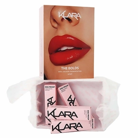 Klara Cosmetics The Bolds Lip Kit - Matte Lipstick for Women - Kiss Proof Liquid Lipstick - Elevate Your Lip Makeup with Vibrant Colors - 4 pc