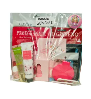Korean Skincare Beauty Set, 13 Pieces with Face Masks, Lip Balms, Foot Masks, Eye Masks, Hand Cream and Beauty Accessories