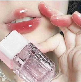 Korean Crystal Jelly Lip Oil Gloss|Long Lasting Non-sticky Repair Moisturizing Hydrating Lip Oil Balm Tint | Waterproof Clear Transparent Lip Plumper for Womens| Lip Care Serum(Pack of 1 Pcs)