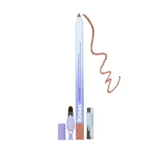 Kosas Hotliner Retractable Lip Liner Pencil with Built-In Brush & Sharpener - Easy Contouring, Hydrating, Long-Lasting - Pigmented Creamy Texture for Plumping Lips - Hyaluronic Acid & Konjac - Max