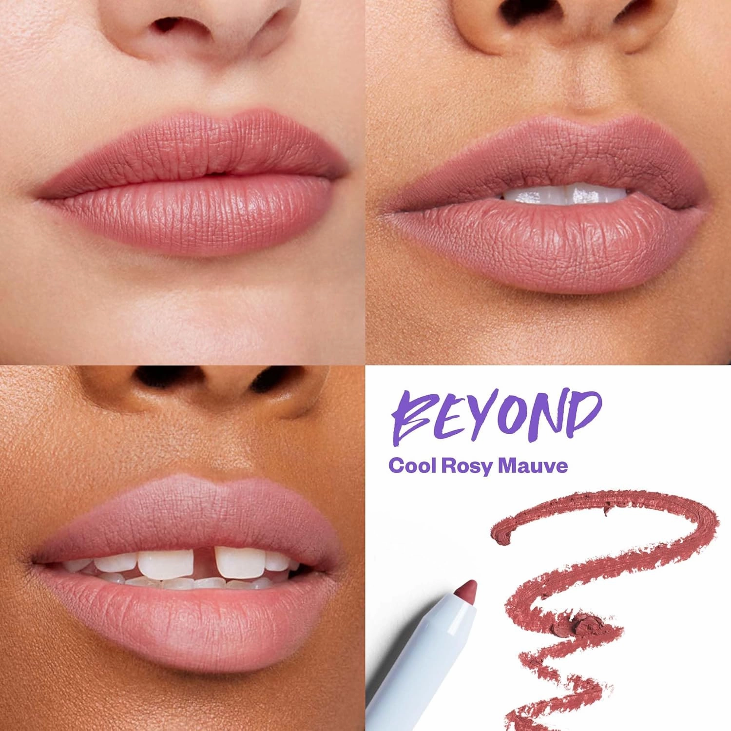 Kosas Hotliner Retractable Lip Liner Pencil with Built-In Brush & Sharpener - Easy Contouring, Hydrating, Long-Lasting - Pigmented Creamy Texture for Plumping Lips - Hyaluronic Acid & Konjac- Beyond