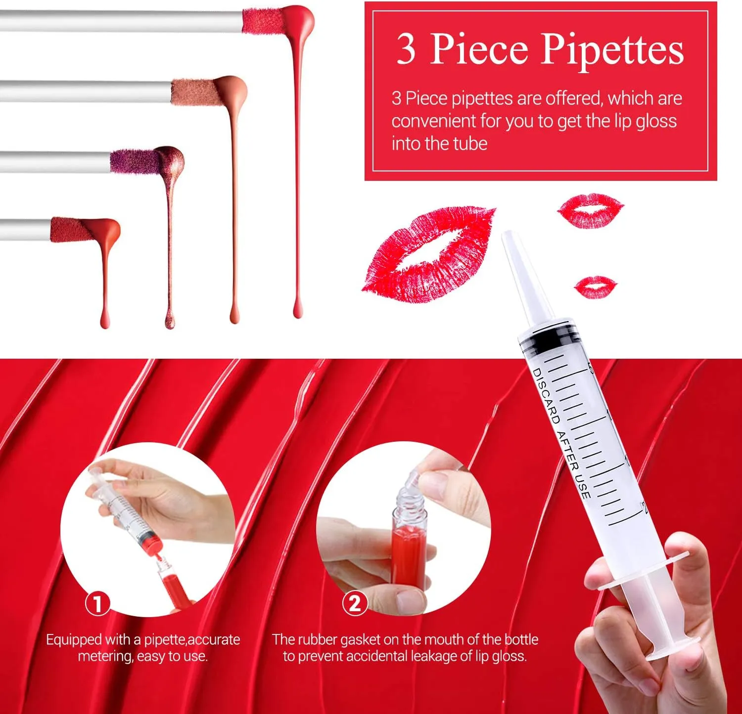 KPX 30 Pcs lip Gloss Tube Containers Bulk Wand 10ml Empty Clear Pink Lip Oil Tubes Refillable Lip Balm Bottles with Rubber Insert for DIY Makeup Such as Lip Samples, Homemade Lip Balm(Pink)