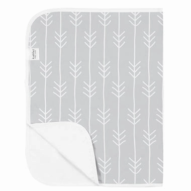 Kushies Deluxe Portable Flannel Changing Pad - Light Grey