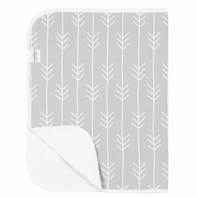 Kushies Deluxe Portable Flannel Changing Pad - Light Grey