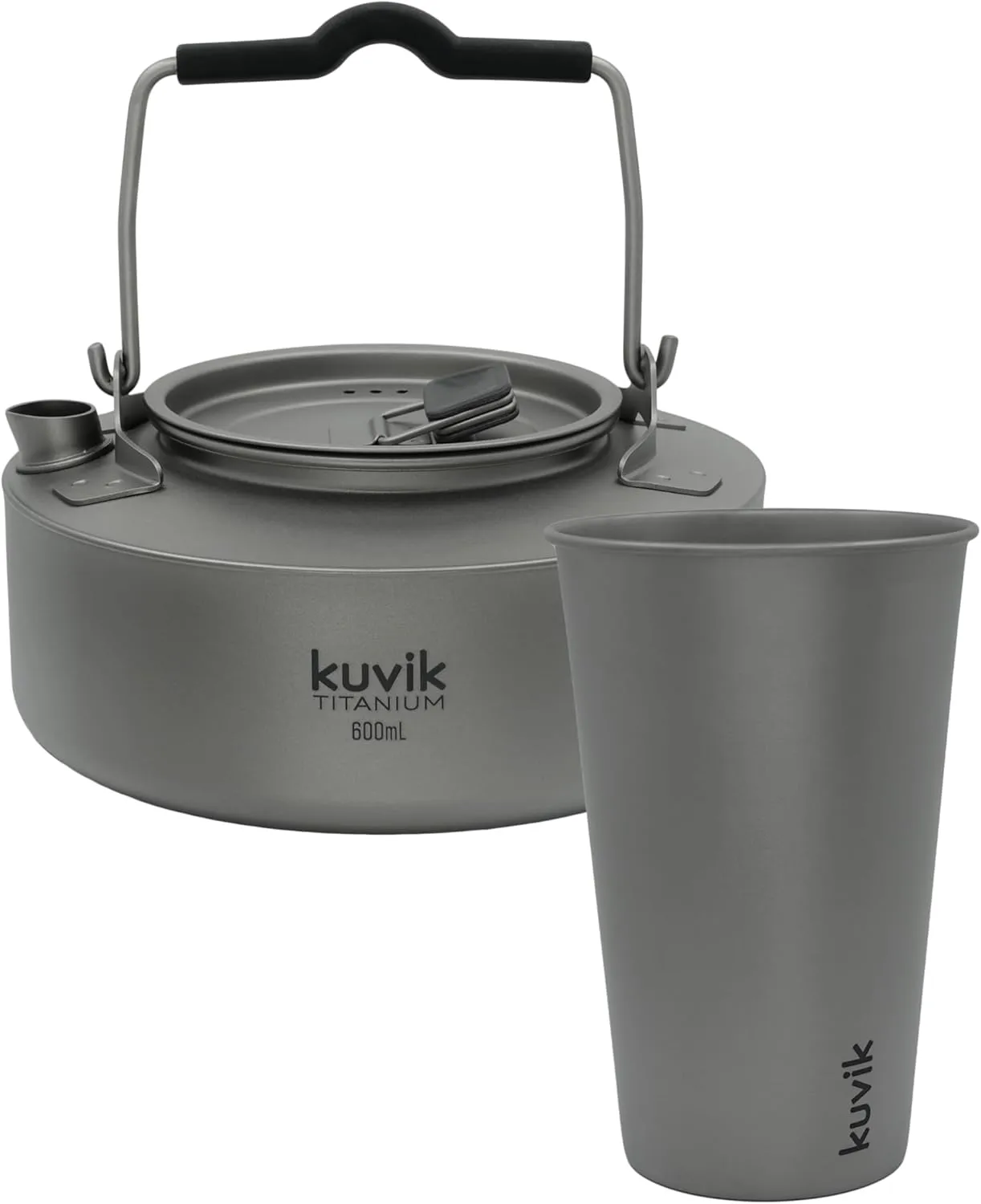Kuvik 600ml (20.3 oz) Titanium Kettle & 500ml (16.9 oz) Titanium Cup Bundle