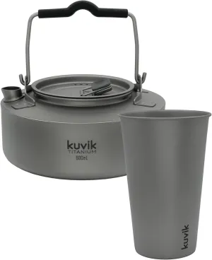 Kuvik 600ml (20.3 oz) Titanium Kettle & 500ml (16.9 oz) Titanium Cup Bundle
