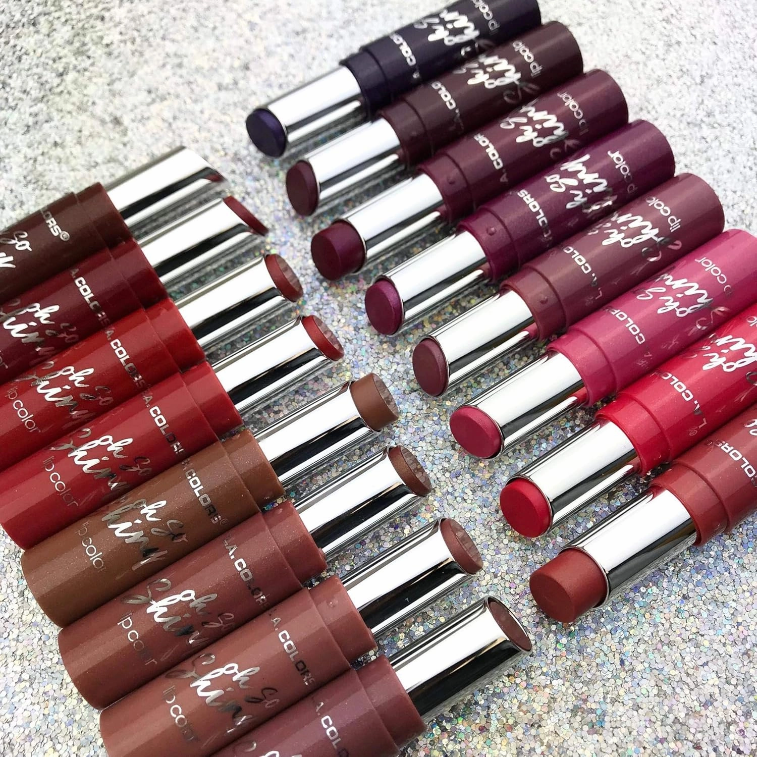 L.A. COLORS Glitzy Girl Oh So Shiny Lip color, Radiant CLS583 (Pack of 2)