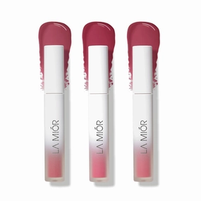 LA MIOR Long-Lasting Juicy Lip Stain | Pack of 3 | 16-Hour Stay, Transfer-Proof, Gel-to-Oil, Plumping, Hydrating | Shade: Dreamy Monsoon