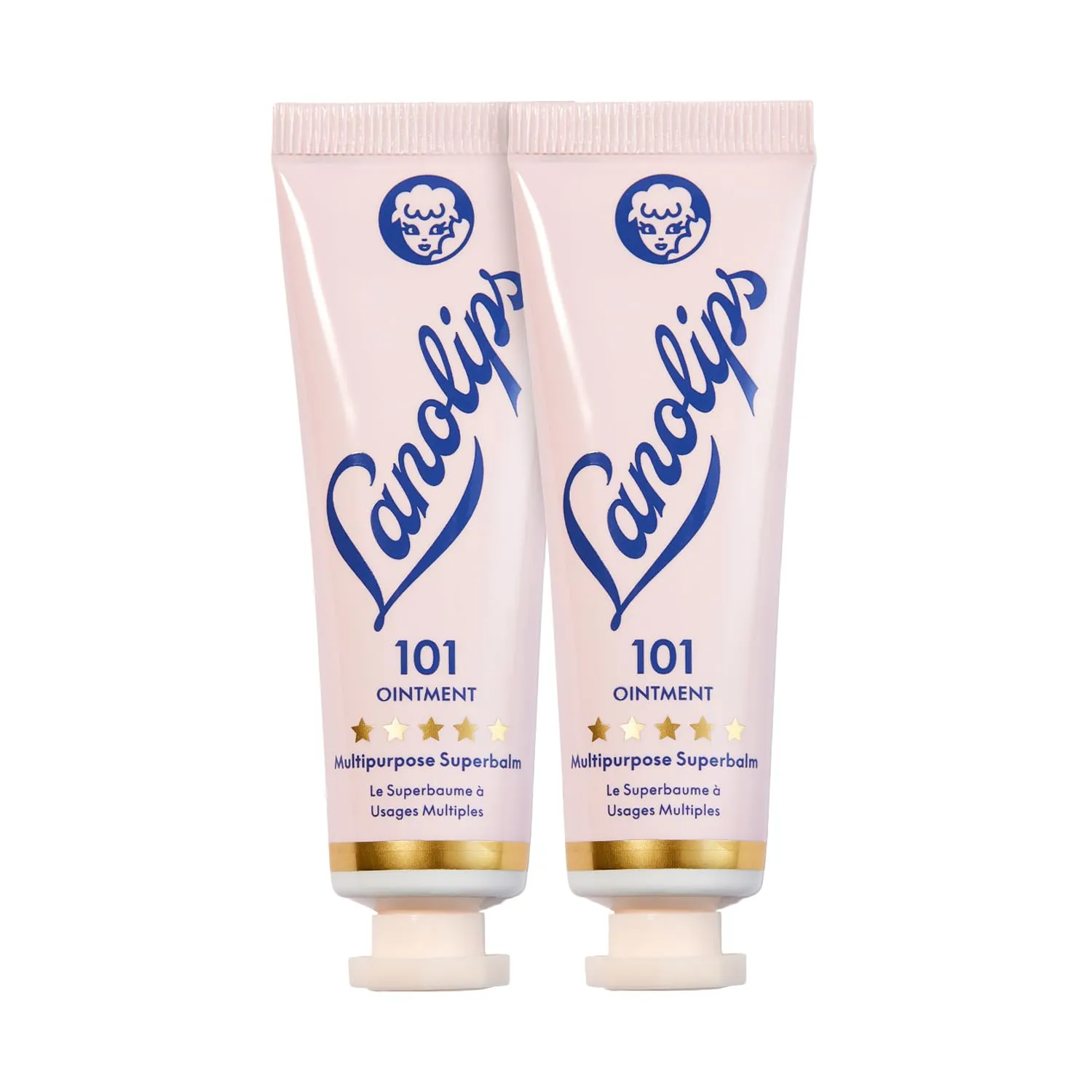 Lanolips 101 Ointment Multi-Balm Duo, Original Superbalm - Contains Pure Lanolin Oil for Smooth, Hydrated, & Healthy Lips - Natural Lip Balm for Dry Lips, Cuticles, & More (2-Pack, 0.52 oz each)