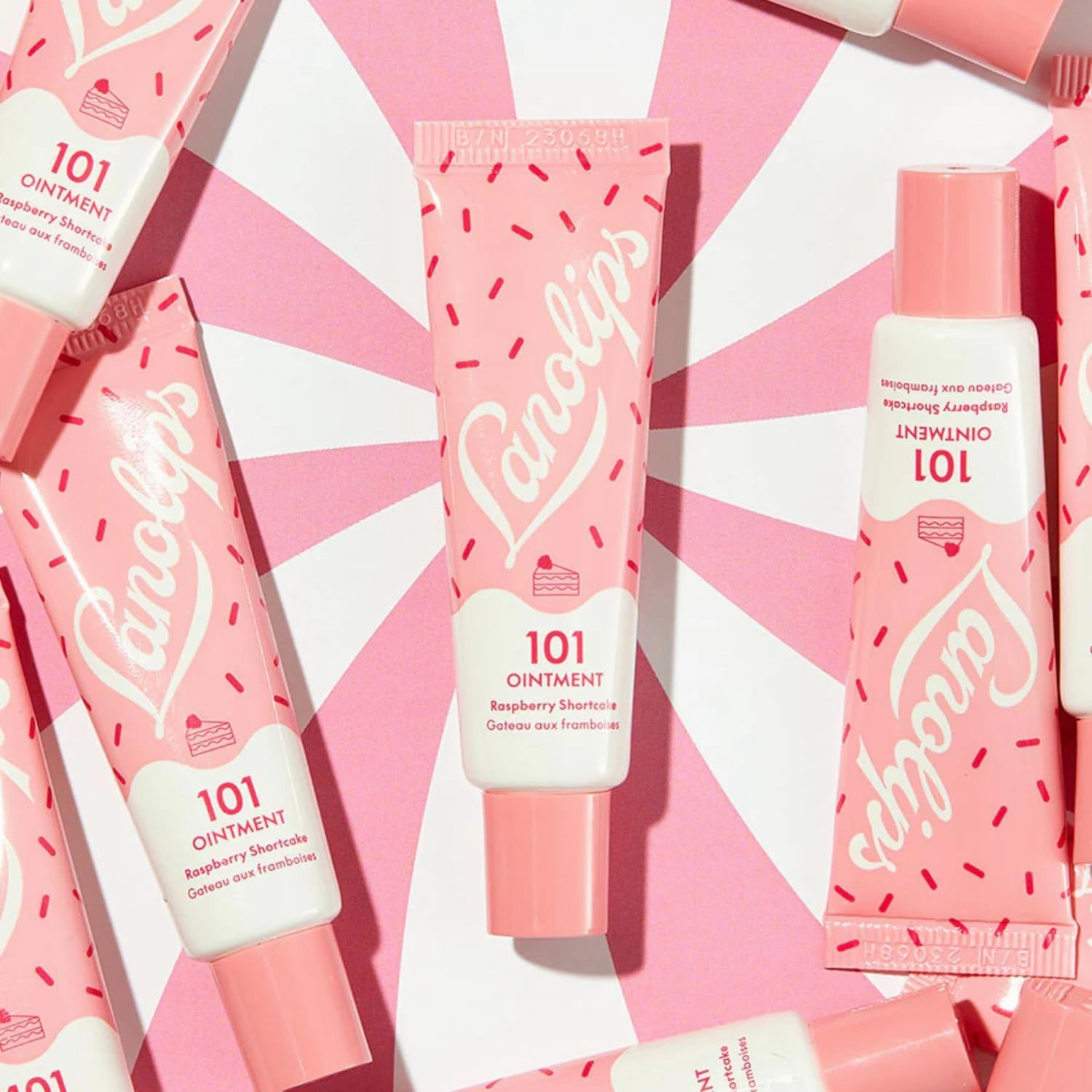 Lanolips 101 Ointment - Lanolin Lip Balm for Smooth, Hydrated & Healthy Lips - Multipurpose Lip Ointment with Lanolin Oil for Dry Lips, Cuticles & More - Raspberry Shortcake (0.52 oz)