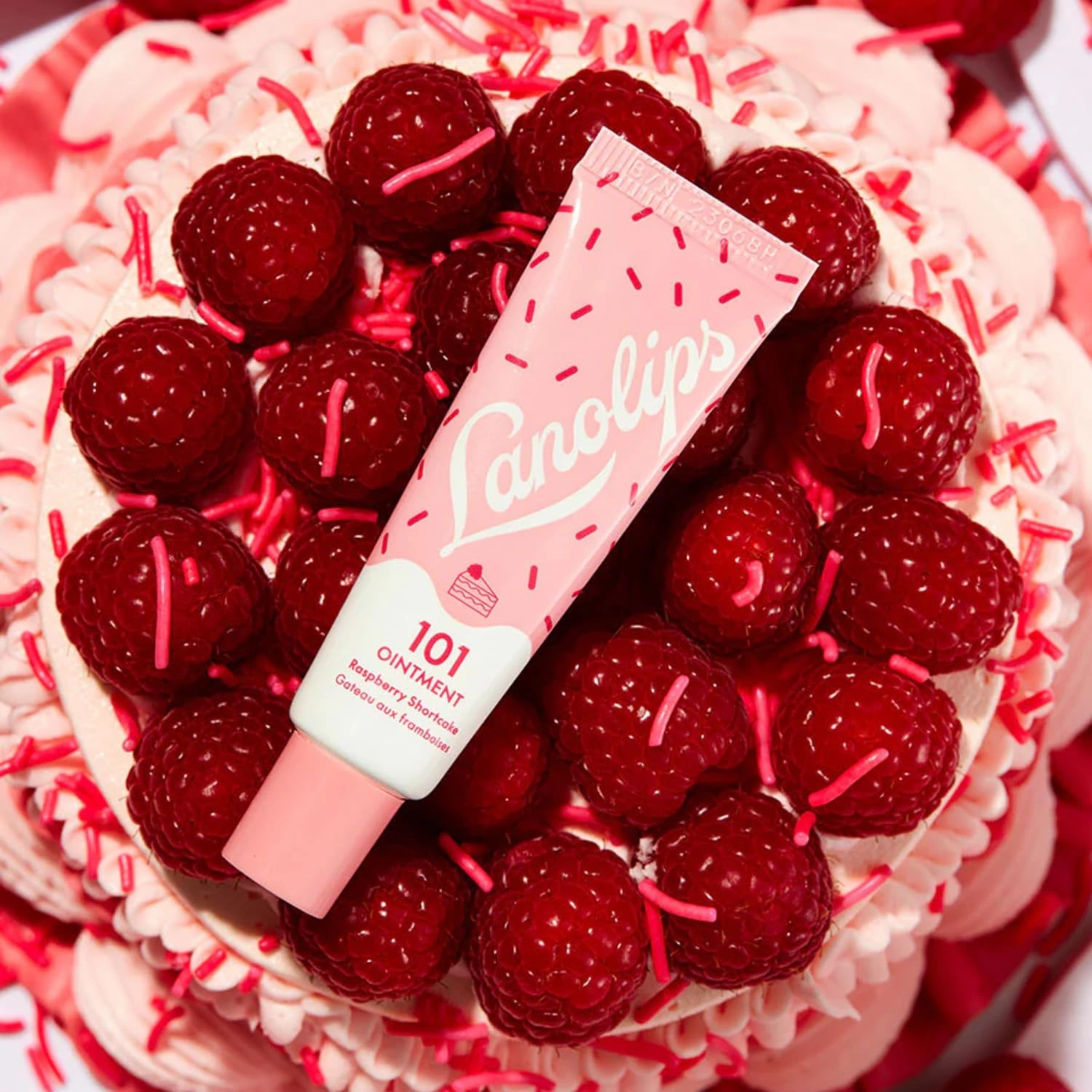 Lanolips 101 Ointment - Lanolin Lip Balm for Smooth, Hydrated & Healthy Lips - Multipurpose Lip Ointment with Lanolin Oil for Dry Lips, Cuticles & More - Raspberry Shortcake (0.52 oz)