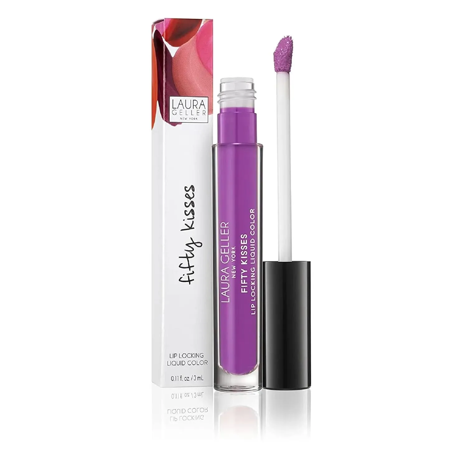 Laura Geller Fifty Kisses Lip Locking Liquid Color – Orchid Love | Long-Lasting, Non-Transferable Lipstick | Hydrating, Smudge-Proof with Satin Finish