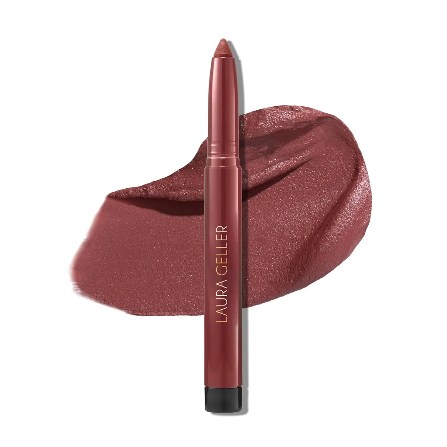 LAURA GELLER NEW YORK Kajal Longwear Matte Lip Color | Transfer Proof Nourishing Formula with Built In Sharpener| Mulberry