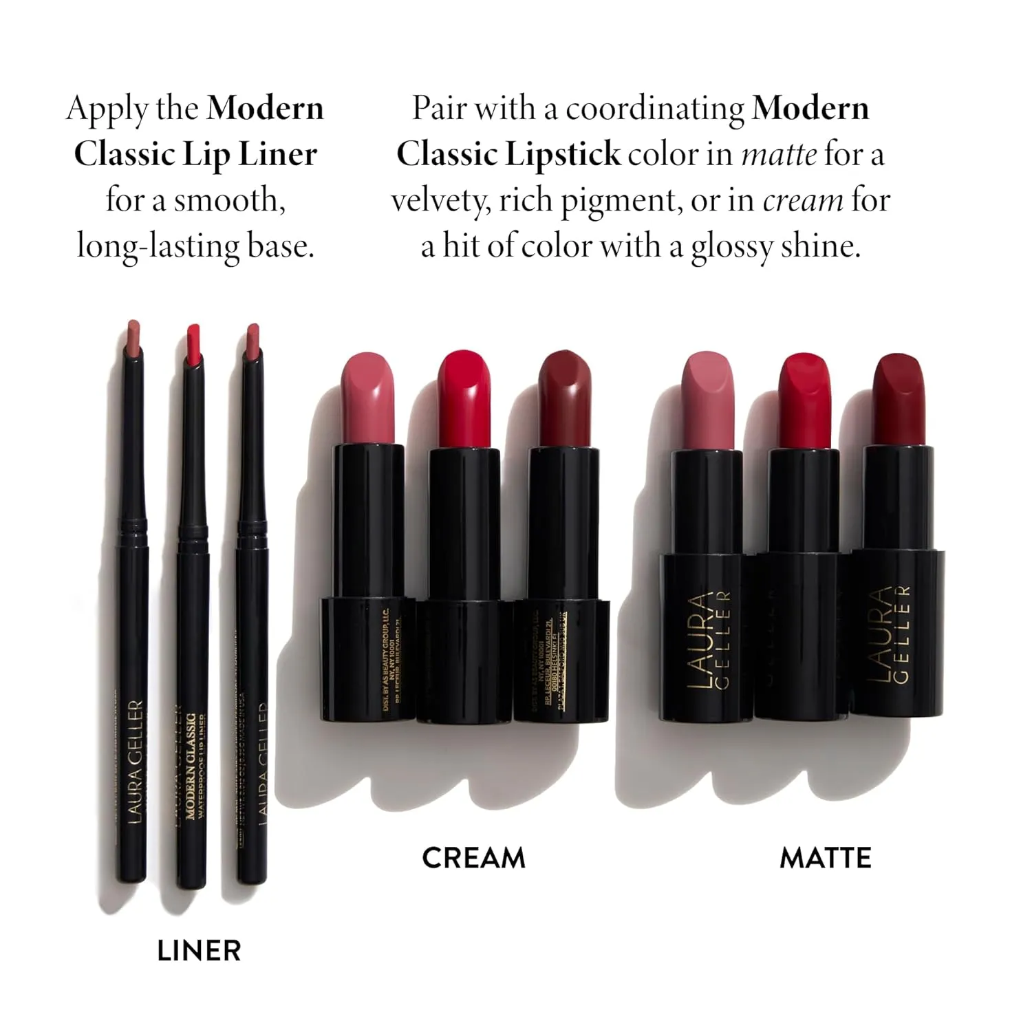 LAURA GELLER NEW YORK Modern Classic Lip Liner, Luxurious Creamy Long Lasting Lip Liner, Prevents Feathering and Fading, Beautiful Berry