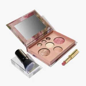 LAURA GELLER NEW YORK Own Your Age Kit: Best of the Best Palette and Jelly Balm Tinted Lip Color, In the Buff and Retractable Angled Kabuki Brush
