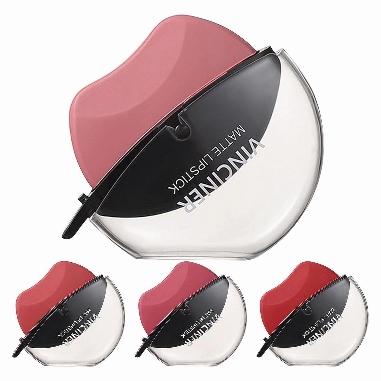 Lazy Lipstick - 4 Pcs Matte Velvet Lipstick, Long Lasting Non-stick Waterproof Lip Gloss
