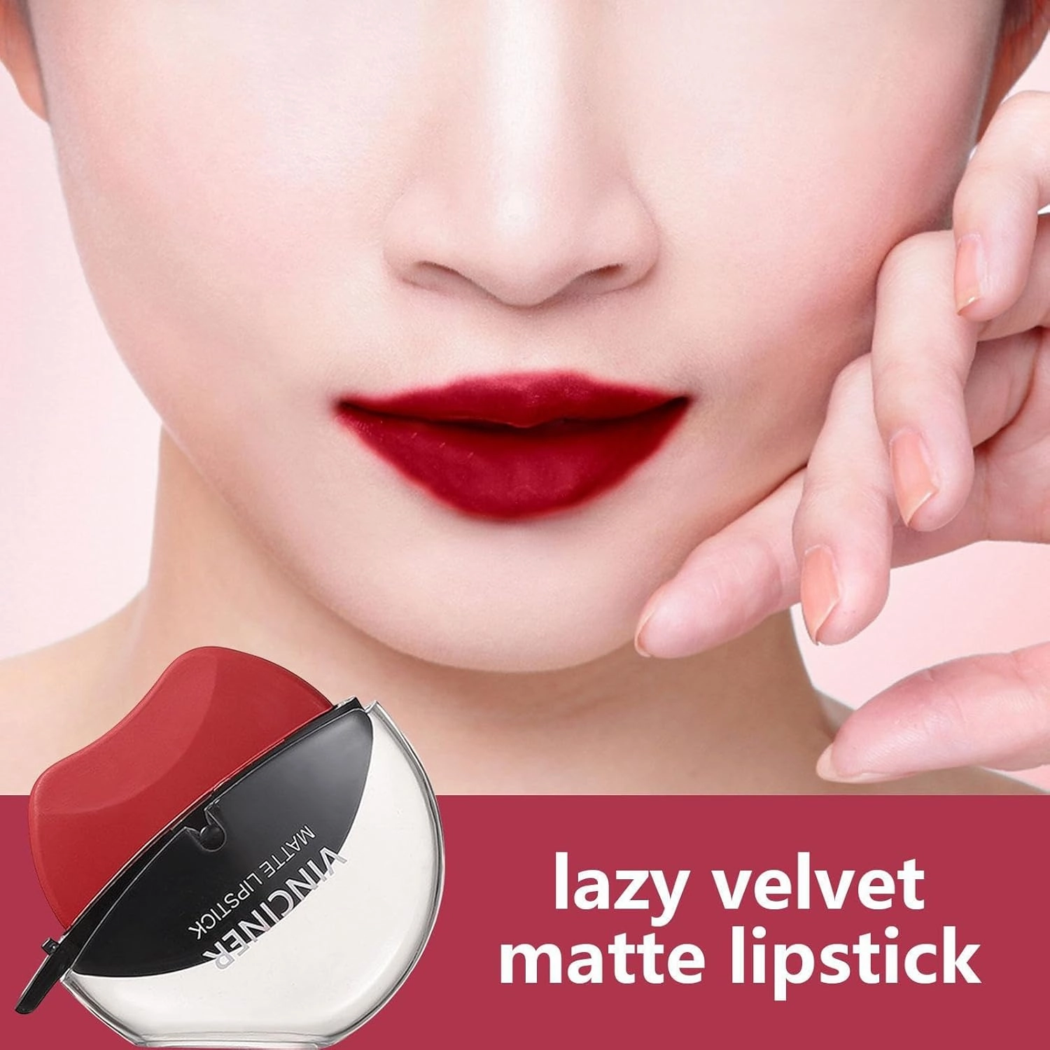 Lazy Lipstick - 4 Pcs Matte Velvet Lipstick, Long Lasting Non-stick Waterproof Lip Gloss