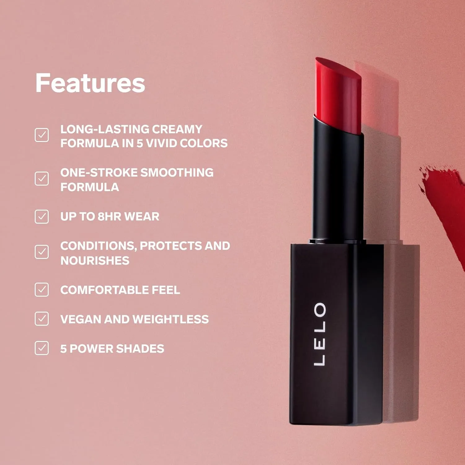 LELO MAKEUP - STYLO Creamy Matte Lipstick - Long Lasting, 04 COME ON OVER