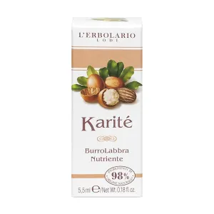 L'Erbolario Nourishing Lip Balm, Shea Butter, 0.18 oz - Lip Butter - Moisturizing and Nourishing - For Dry Lips - Cruelty-Free (Pack of 2)