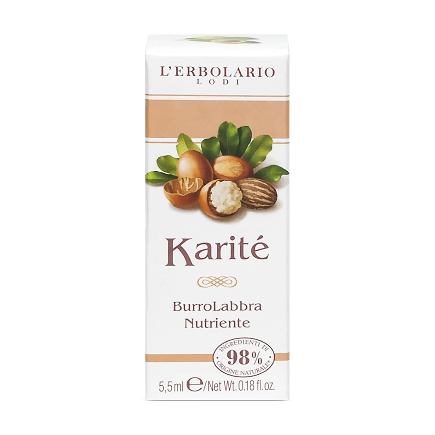 L'Erbolario Nourishing Lip Balm, Shea Butter, 0.18 oz - Lip Butter - Moisturizing and Nourishing - For Dry Lips - Cruelty-Free (Pack of 2)