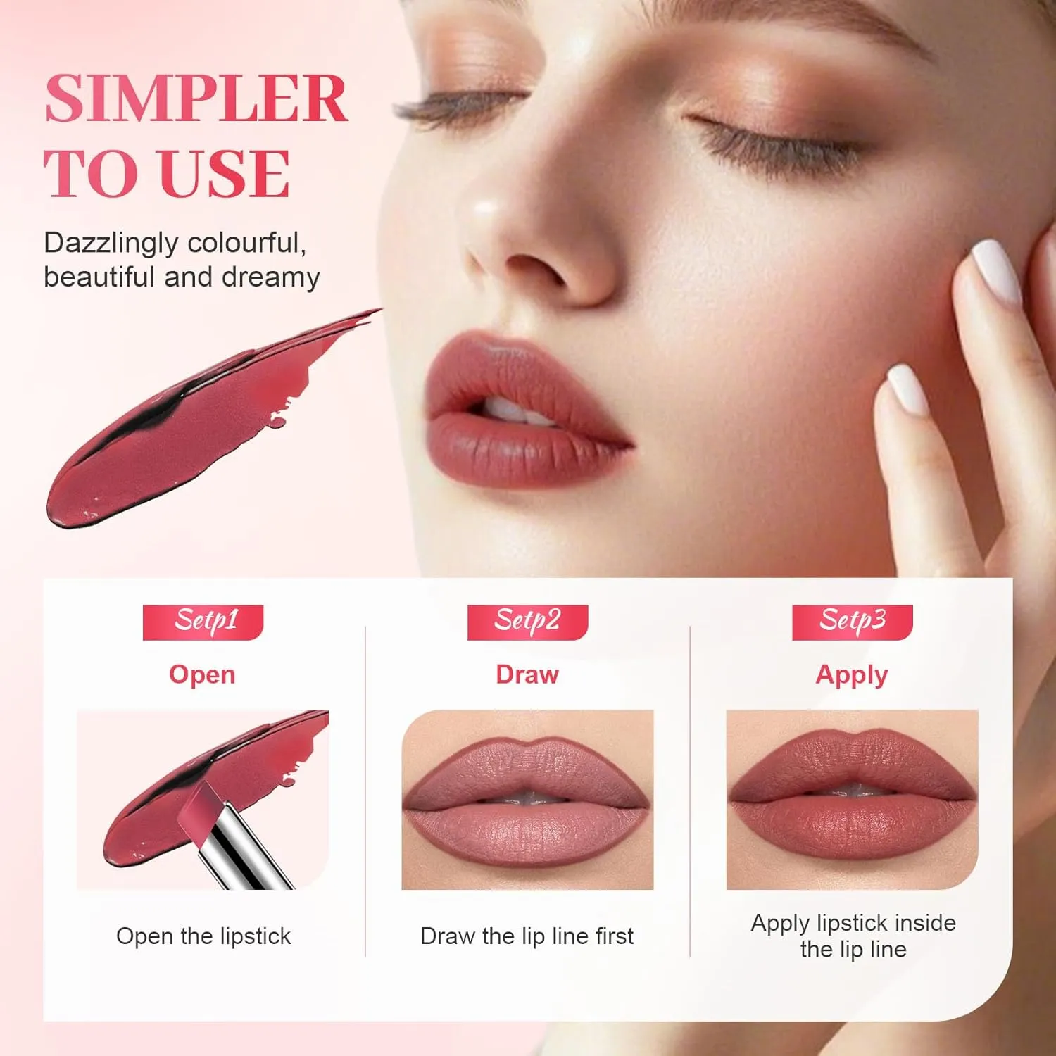 Lifter Glaze Lip Balm, 2025 New Long Lasting Lipstick, Moisturizing Lip Liner for Everyday Makeup, Matte 2 In 1 Lipstick for Women (#05)