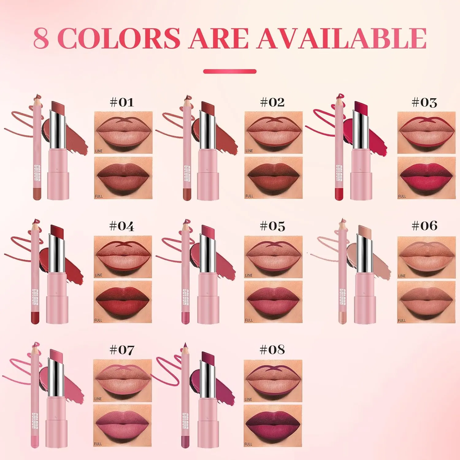 Lifter Glaze Lip Balm, 2025 New Long Lasting Lipstick, Moisturizing Lip Liner for Everyday Makeup, Matte 2 In 1 Lipstick for Women (#05)